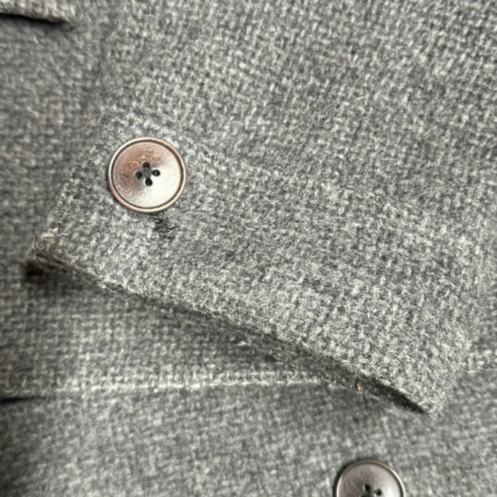 Giorgio Armani ~ Women’s Wool Mohair Alpaca Gray Trench Car Coat ~ Sz 8 ~ VTG - Picture 8 of 16